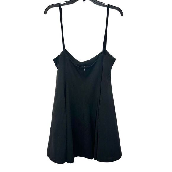 Shein Sleeveless Flared High Waist Scoop Neck Black Mini Cami Dress Size XL - Picture 3 of 4